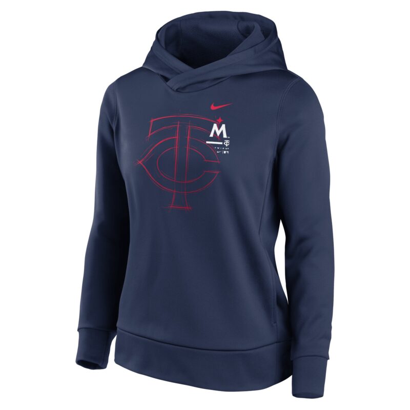 Minnesota Twins Women's 2023 Big Game Fleece Pullover Hoodie - Navy - Image 2