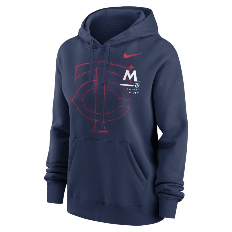 Minnesota Twins Women's Big Game Pullover Hoodie - Navy - Image 2