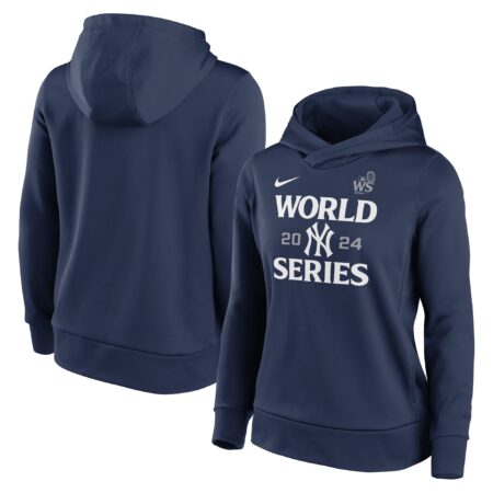 New York Yankees Women's 2024 World Series Collection Therma Pullover Hoodie – Navy