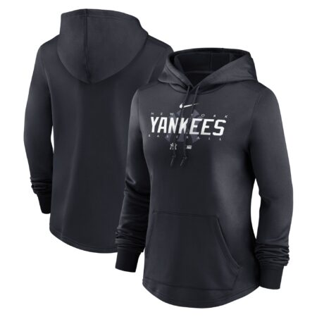 New York Yankees Women's Collection Pregame Performance Pullover Hoodie - Navy
