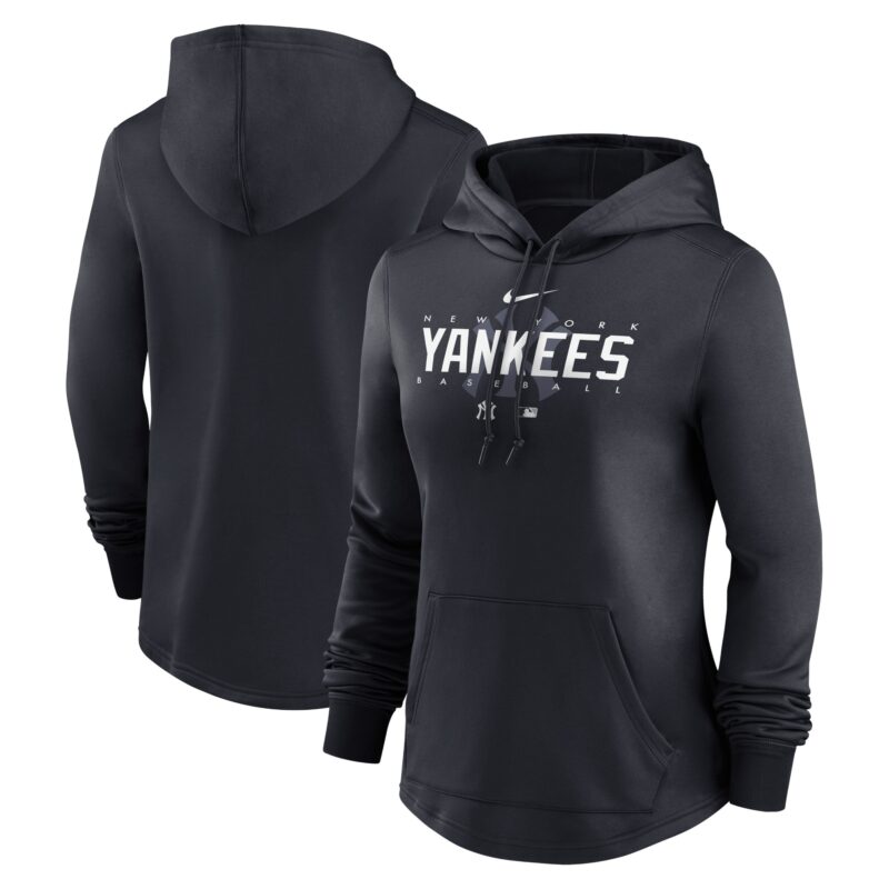 New York Yankees Women's Collection Pregame Performance Pullover Hoodie - Navy