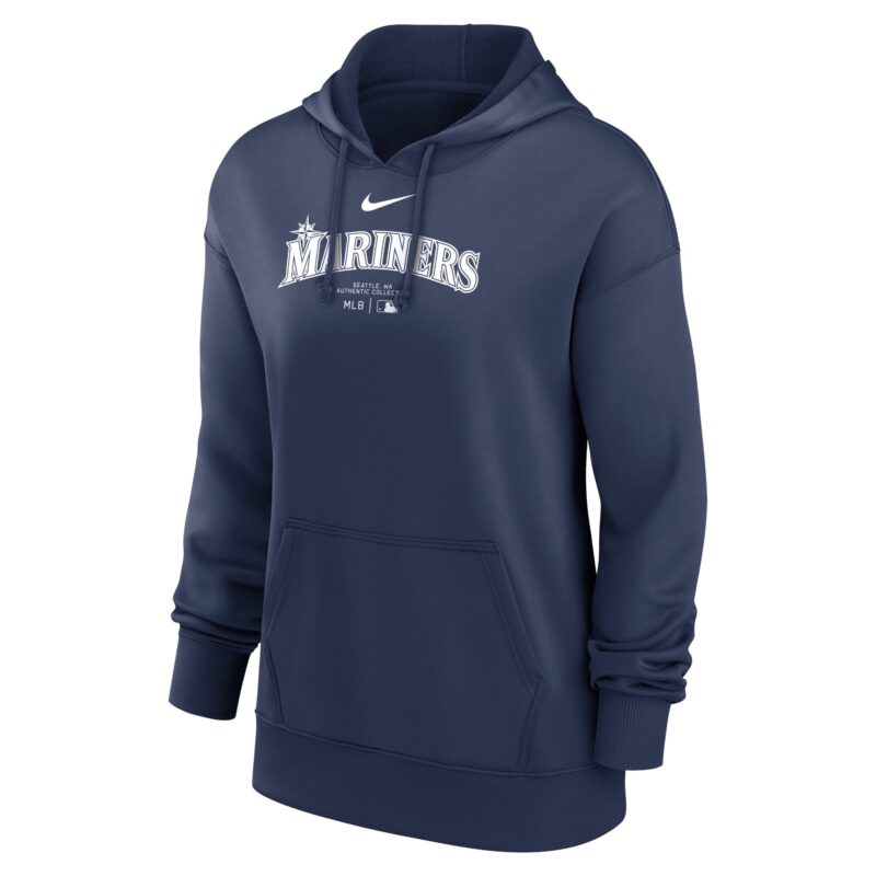 Seattle Mariners Women's Collection Performance Pullover Hoodie - Navy - Image 2
