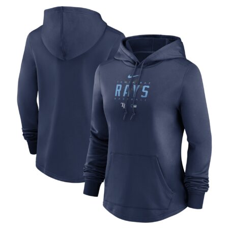 Tampa Bay Rays Women's Collection Pregame Performance Pullover Hoodie - Navy