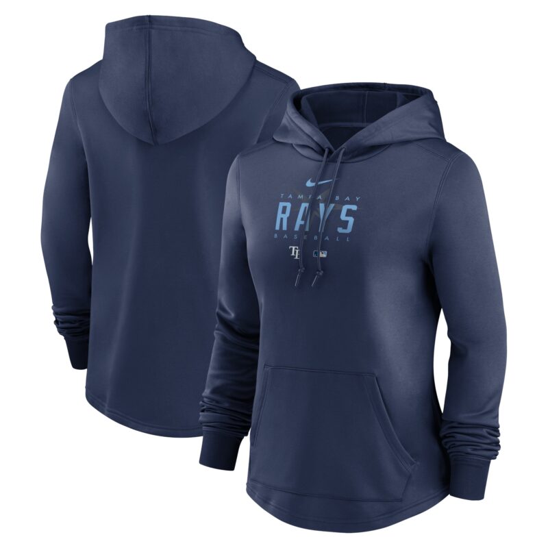 Tampa Bay Rays Women's Collection Pregame Performance Pullover Hoodie - Navy