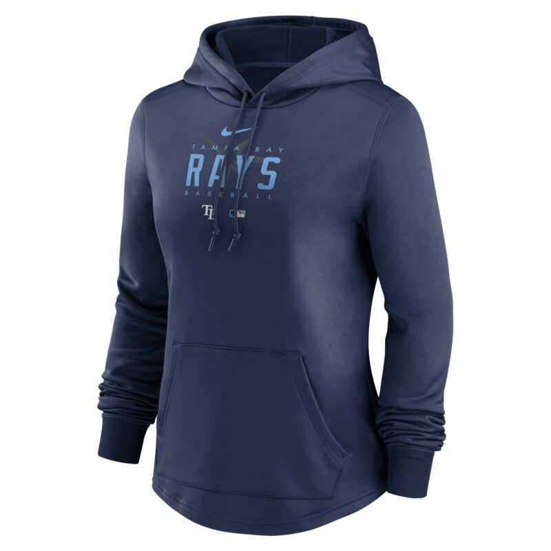 Tampa Bay Rays Women's Collection Pregame Performance Pullover Hoodie - Navy - Image 2