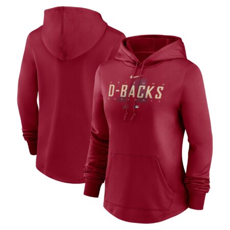 Arizona Diamondbacks Women's Collection Pregame Performance Pullover Hoodie - Red