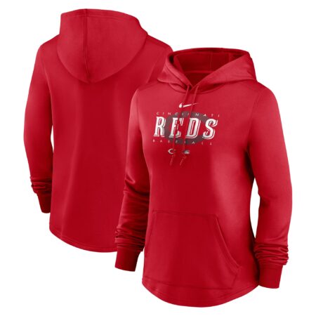 Cincinnati Reds Women's Collection Pregame Performance Pullover Hoodie - Red