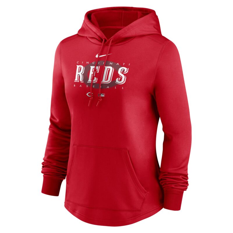 Cincinnati Reds Women's Collection Pregame Performance Pullover Hoodie - Red - Image 2