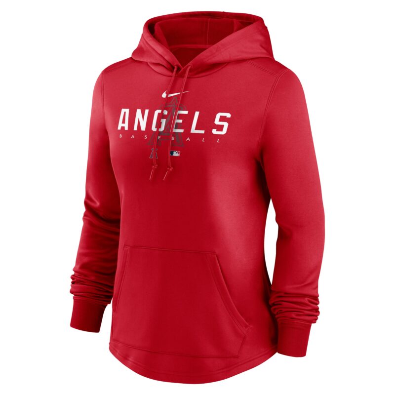 Los Angeles Angels Women's Collection Pregame Performance Pullover Hoodie - Red - Image 2