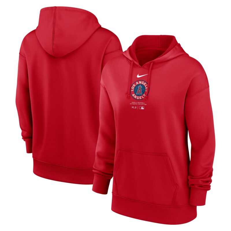 Los Angeles Angels Women's City Connect Practice Performance Pullover Hoodie - Red