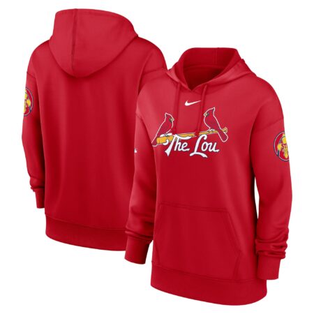 St. Louis Cardinals Women's 2024 City Connect Collection Practice Performance Pullover Hoodie - Red