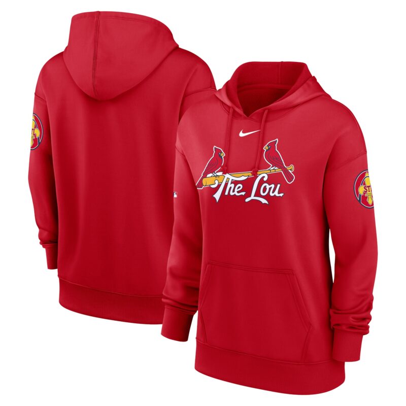St. Louis Cardinals Women's 2024 City Connect Collection Practice Performance Pullover Hoodie - Red