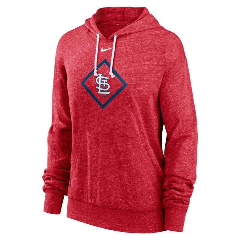 St. Louis Cardinals Women's Diamond Icon Gym Vintage Lightweight Hooded Top - Red - Image 2
