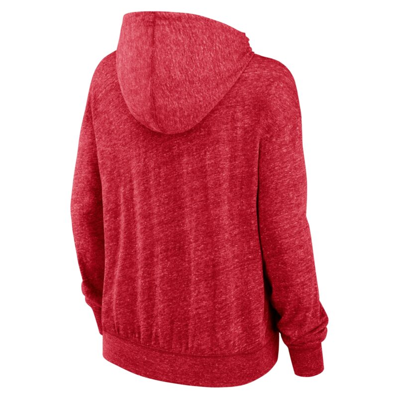 St. Louis Cardinals Women's Diamond Icon Gym Vintage Lightweight Hooded Top - Red - Image 3