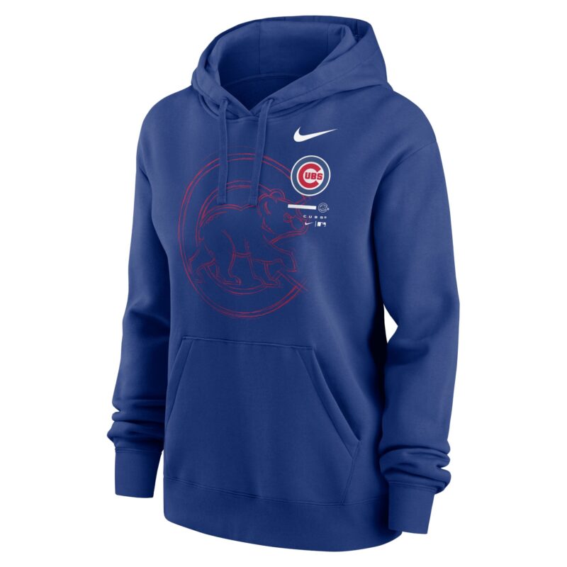 Chicago Cubs Women's Big Game Pullover Hoodie - Royal - Image 2