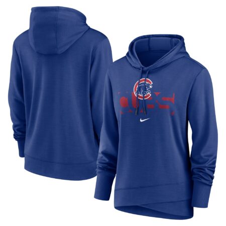 Chicago Cubs Women's Diamond Knockout Performance Pullover Hoodie - Royal