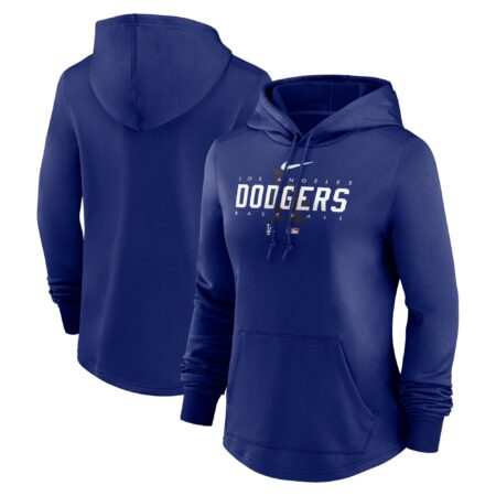 Los Angeles Dodgers Women's Collection Pregame Performance Pullover Hoodie - Royal