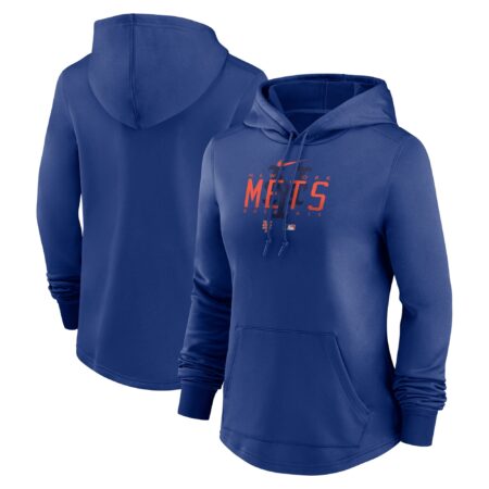 New York Mets Women's Collection Pregame Performance Pullover Hoodie - Royal