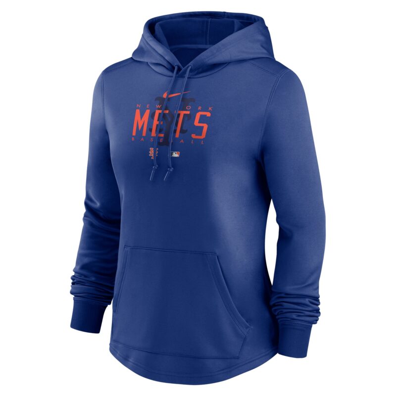 New York Mets Women's Collection Pregame Performance Pullover Hoodie - Royal - Image 2