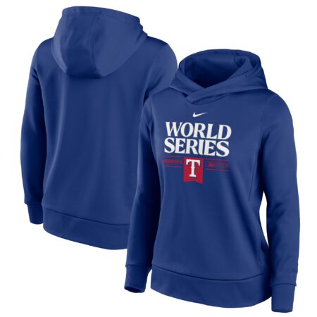 Texas Rangers Women's 2023 World Series Collection Pullover Hoodie - Royal