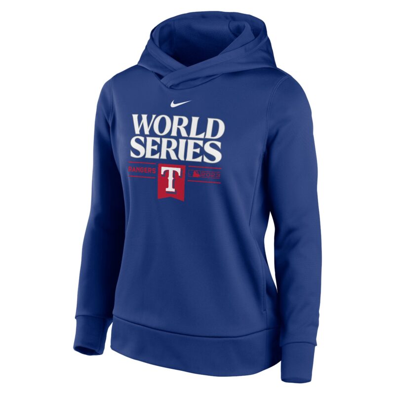 Texas Rangers Women's 2023 World Series Collection Pullover Hoodie - Royal - Image 2