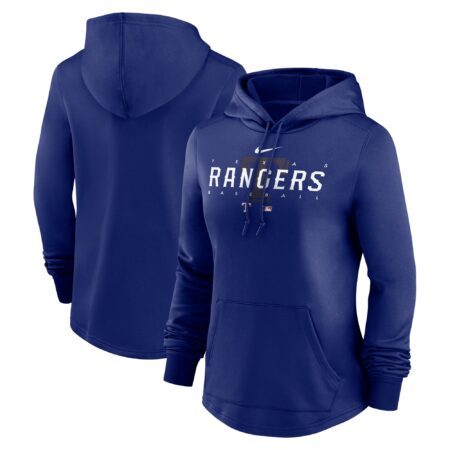 Texas Rangers Women's Collection Pregame Performance Pullover Hoodie - Royal