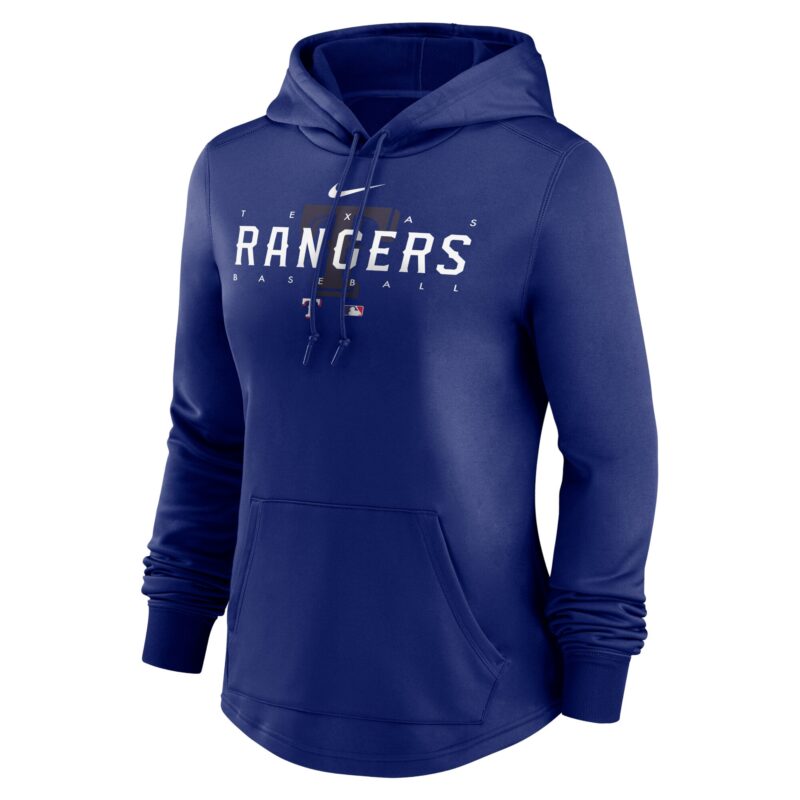 Texas Rangers Women's Collection Pregame Performance Pullover Hoodie - Royal - Image 2