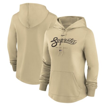 Arizona Diamondbacks Women's City Connect Pregame Performance Pullover Hoodie - Sand