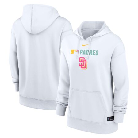 San Diego Padres Women's Collection City Connect Performance Pullover Hoodie - White