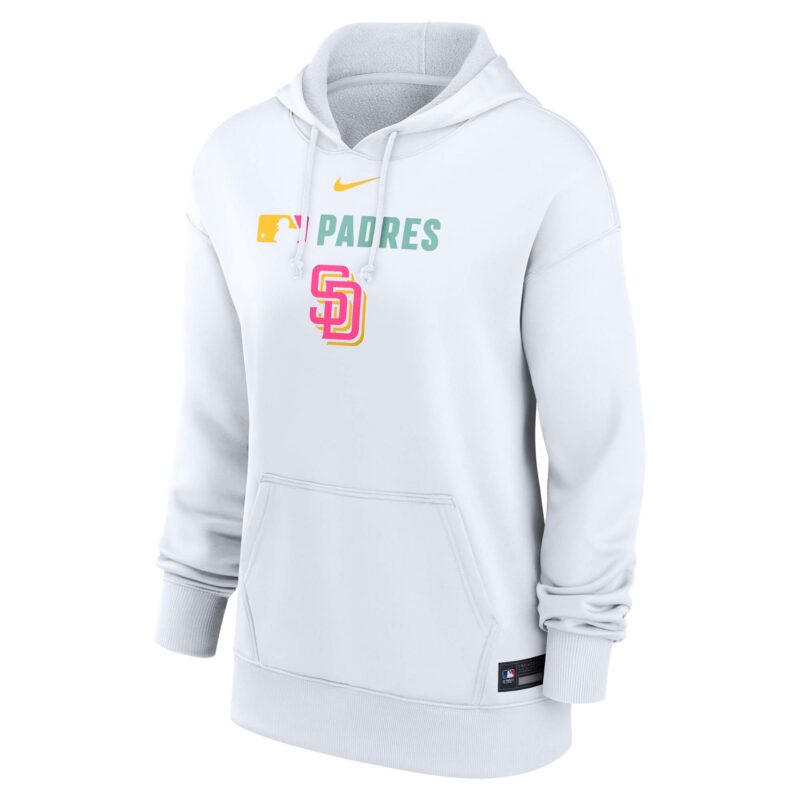 San Diego Padres Women's Collection City Connect Performance Pullover Hoodie - White - Image 2