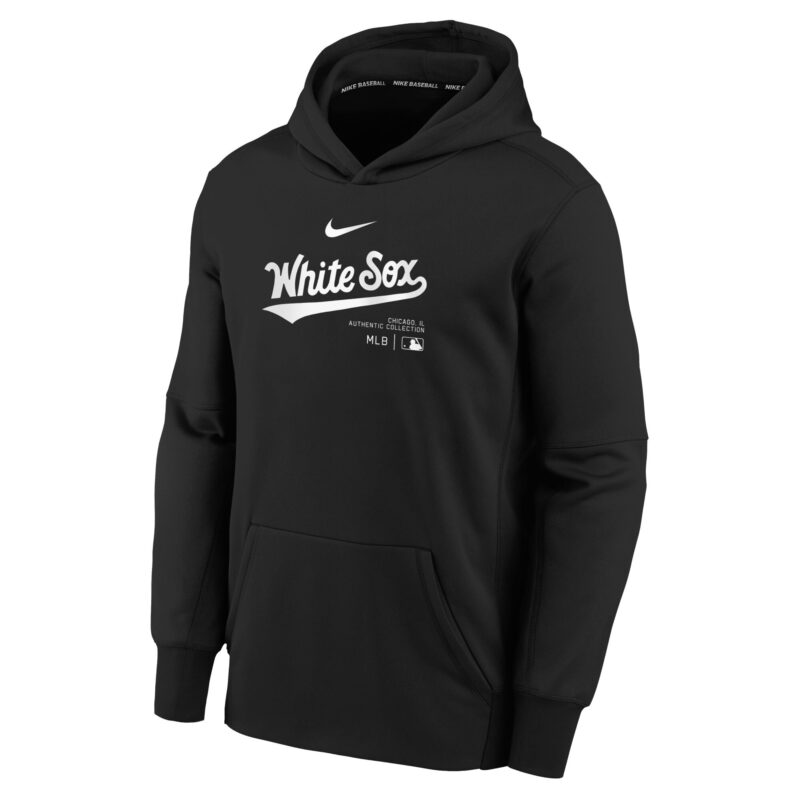 Chicago White Sox Youth Collection Performance Pullover Hoodie - Black - Image 2