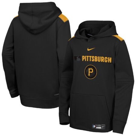 Pittsburgh Pirates Youth City Connect Collection Performance Pullover Hoodie - Black