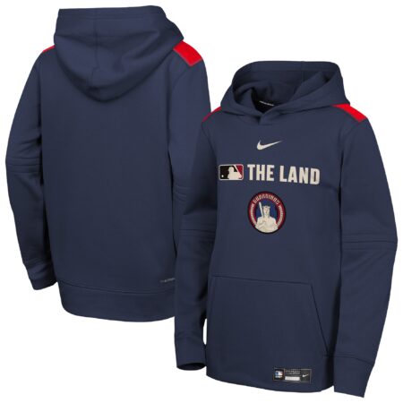 Cleveland Guardians Youth City Connect Collection Performance Pullover Hoodie - Navy