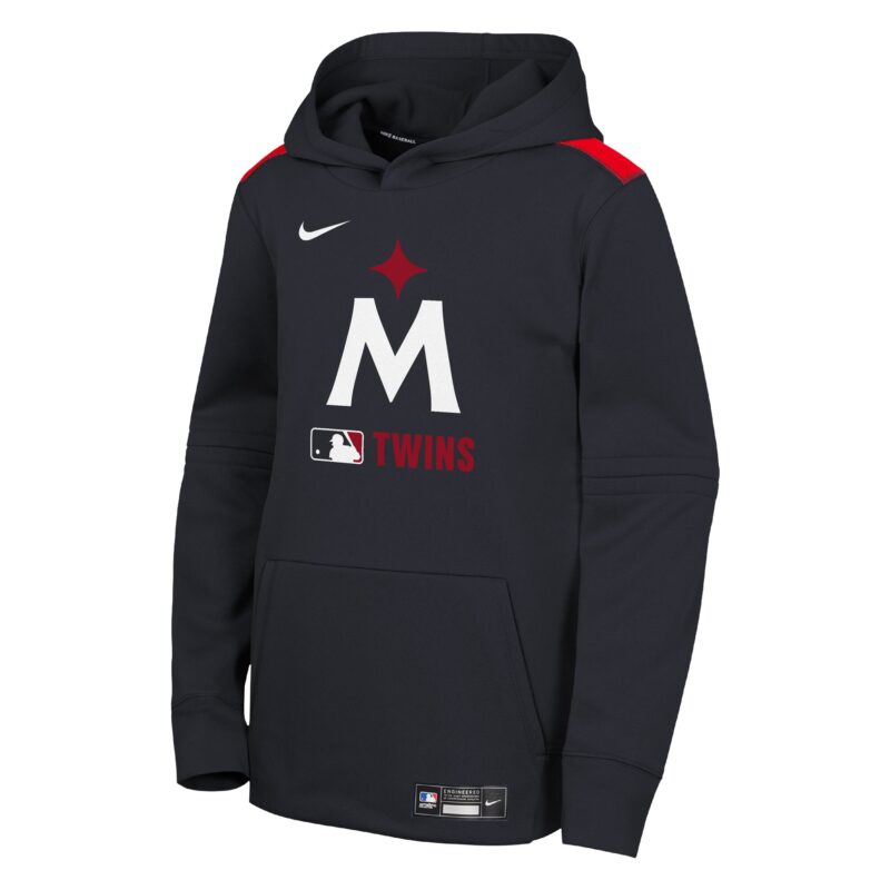Minnesota Twins Youth Collection Performance Pullover Hoodie - Navy - Image 2