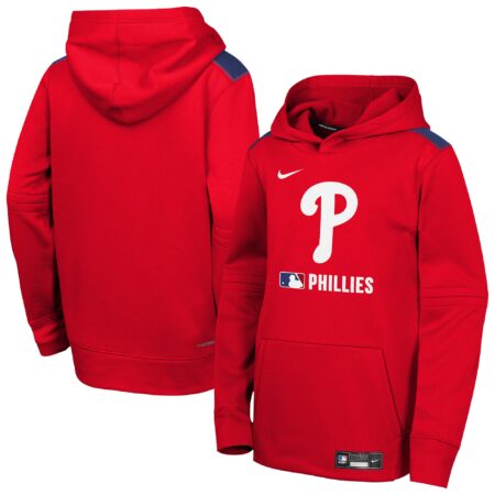 Philadelphia Phillies Youth Collection Performance Pullover Hoodie - Red