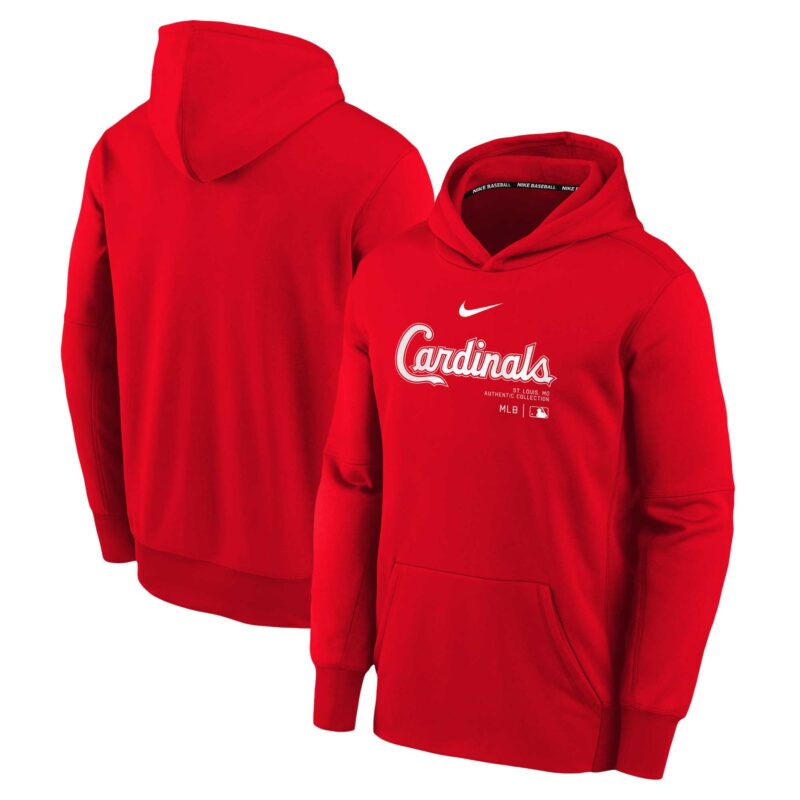 St. Louis Cardinals Youth Collection Performance Pullover Hoodie - Red