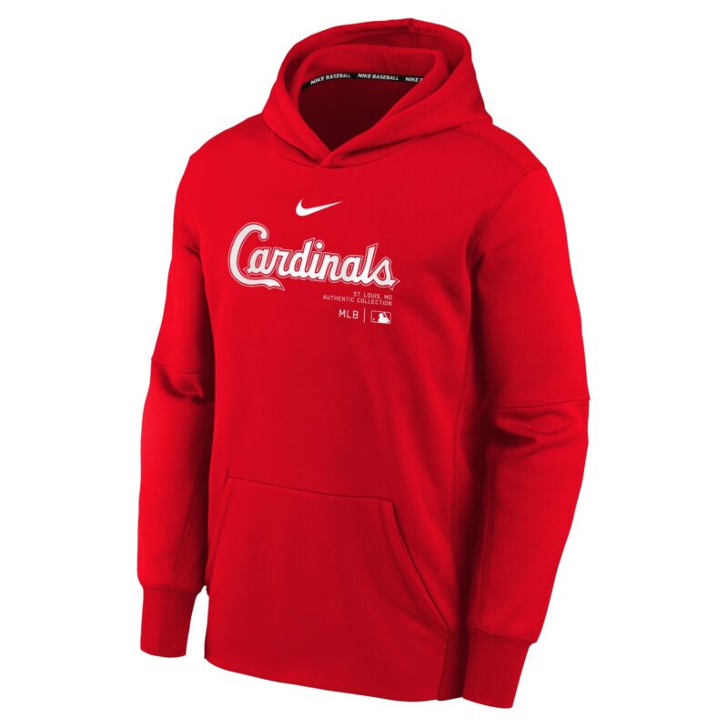 St. Louis Cardinals Youth Collection Performance Pullover Hoodie - Red - Image 2