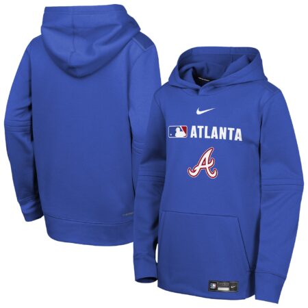 Atlanta Braves Youth City Connect Collection Performance Pullover Hoodie - Royal