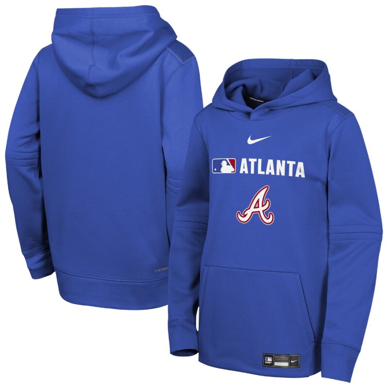 Atlanta Braves Youth City Connect Collection Performance Pullover Hoodie - Royal