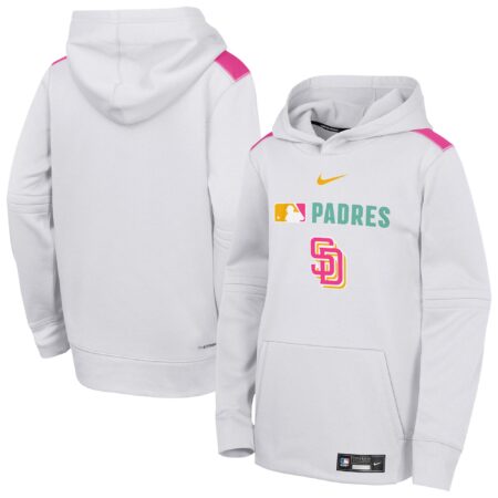 San Diego Padres Youth City Connect Collection Performance Pullover Hoodie - White